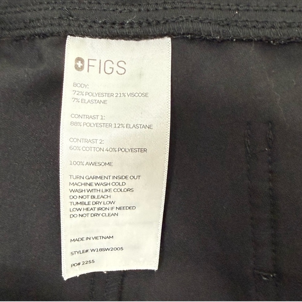 FIGS Zamora Jogger Scrub Pants – Bundle of 8 pairs, all in black, size Large. - Picture 6 of 11